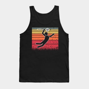 Travel back in time with beach volleyball - Retro Sunsets shirt featuring a player! Tank Top